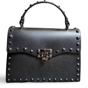 Gothic Punk Thick Rubber Studded Satchel